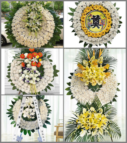 山东青岛胶州市阜安街道水寨村花圈速递